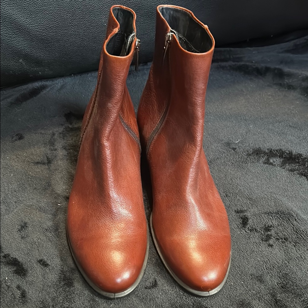 Women’s Ecco Brown Leather Ankle Boots